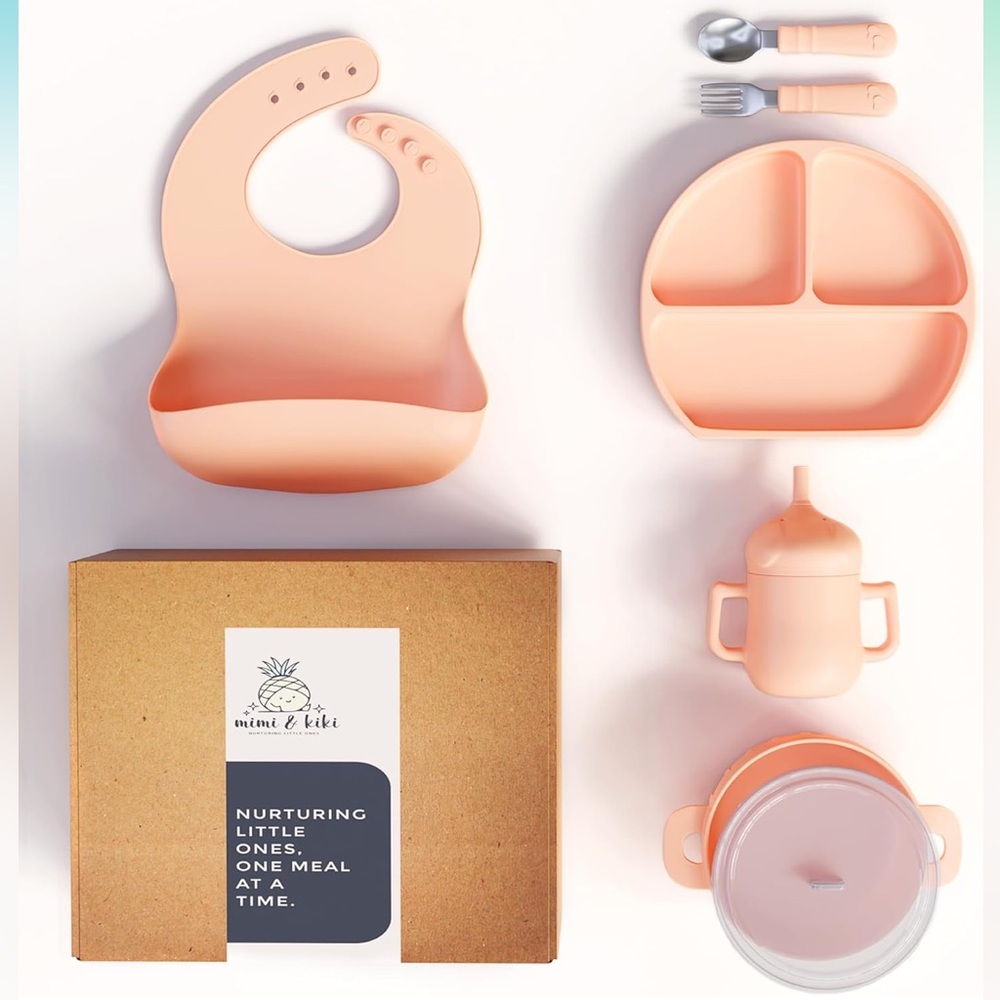 Mimi & Kiki BPA-Free Silicone Baby Feeding Set